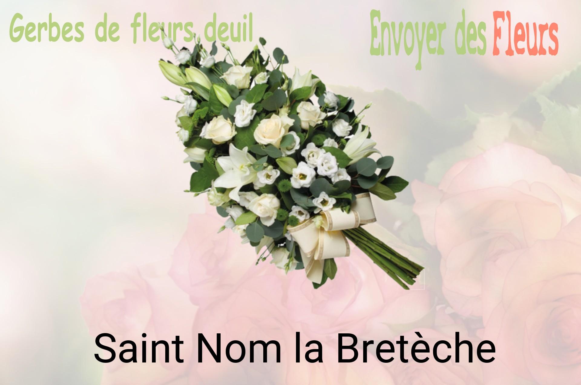 Gerbe de fleurs de deuil livrée à Saint-Nom-la-Bretèche